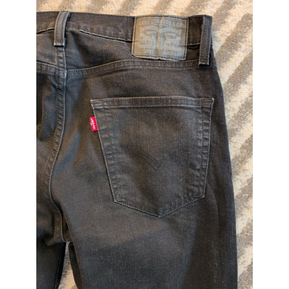 Levi's 502 Taper Men's Black Jeans 33 X 30 - Picture 3 of 5
